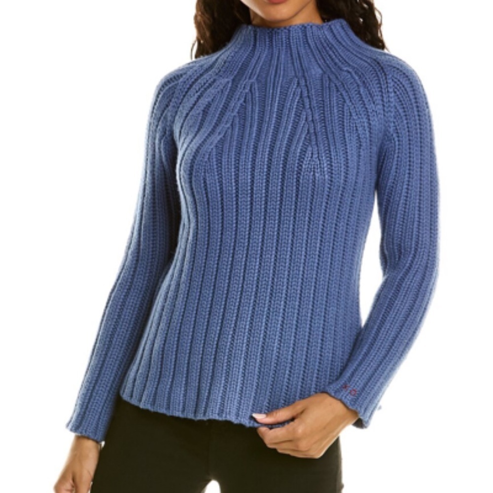 FRANCES VALENTINE Shelby Wool & Cashmere-blend Sweater In Blue
